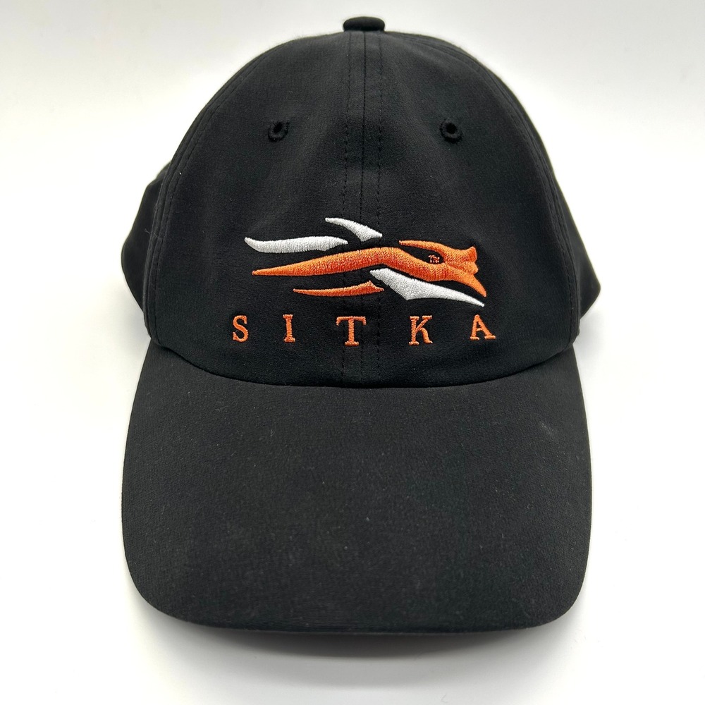 Sitka Baseball Cap Mens OSFM Black Embroidered Logo Performance Hat 90101
